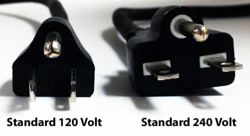 Standard 120v and 240v Plugs