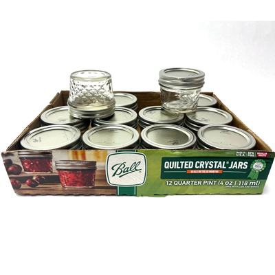 Ball 4oz Deluxe Quilted Crystal Jelly Jars