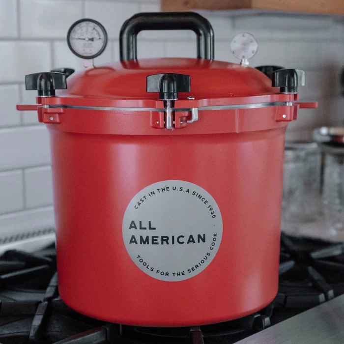 All American 921RD Red Tomato 21 Quart Pressure Canner – Colored Edition