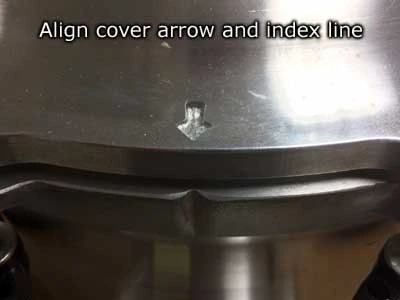 Align arrow with index line