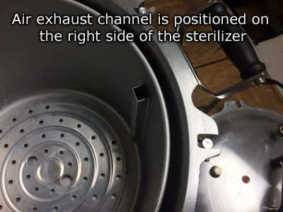 Position air exhaust to the right side