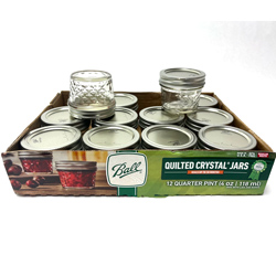 Ball 4oz Deluxe Quilted Crystal Jelly Jars