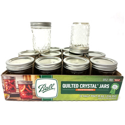Ball 8oz Deluxe Quilted Crystal Jelly Jars