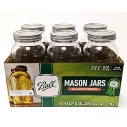 Ball Two Quart Wide Mouth Canning Jars